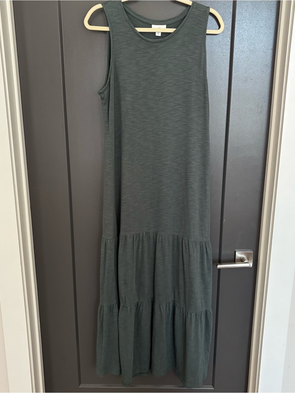 J. Jill Green Sleeveless Tiered Maxi Dress MP